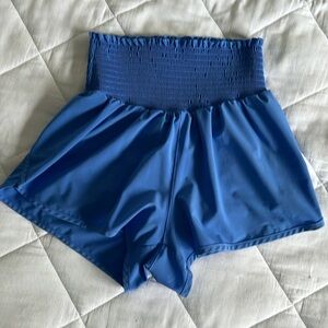 Blue Offline flowy shorts with liner